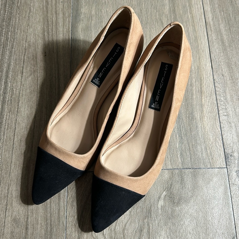 ⭐️⭐️STEVEN BY STEVE MADDEN SUEDE TWO TONE BLOCK HEEL!!